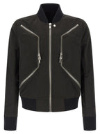 Rick Owens Black Polyester Bomber