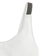 Brunello Cucinelli White Polyamide One-Piece Swimsuit