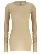 Rick Owens Beige Viscose Long Sleeve T-Shirt