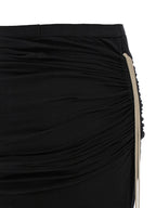 DRKSHDW Black Cotton Mini Skirt