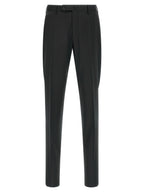 Incotex Black Virgin Wool Dress Pants