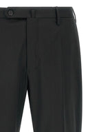 Incotex Black Virgin Wool Dress Pants