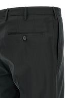 Incotex Black Virgin Wool Dress Pants