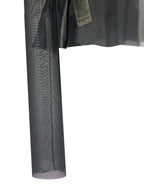 Rick Owens Black Silk Full-Length Jacket