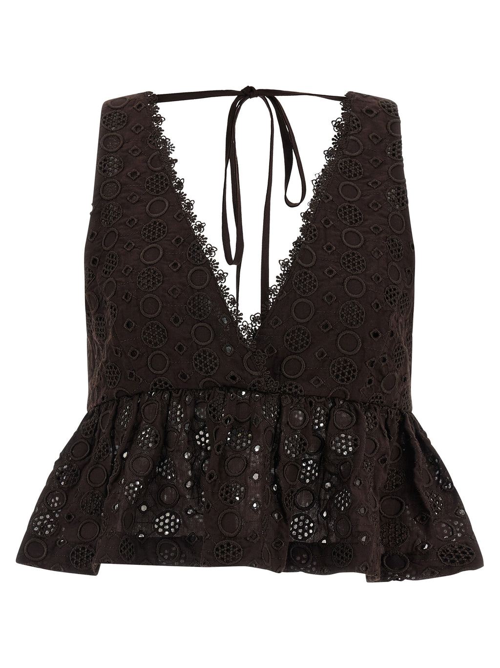 Brown Cotton Blouse