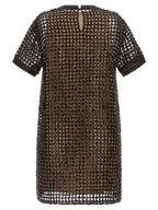 Brunello Cucinelli Brown Silk Short Dress