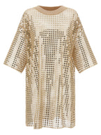 Fabiana Filippi Beige Polyester Short Dress