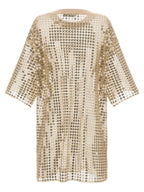 Fabiana Filippi Beige Polyester Short Dress