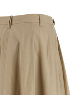 Brunello Cucinelli Beige Cotton Midi Skirt