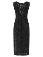 PINKO Black Cotton Midi Dress
