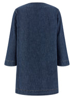 Valentino Garavani Blue Cotton Short Dress