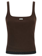 Entire Studios Brown Cotton Tank Tops