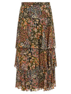 Valentino Garavani Multicolor Silk Midi Skirt