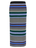 Multicolor Viscose Midi Skirt