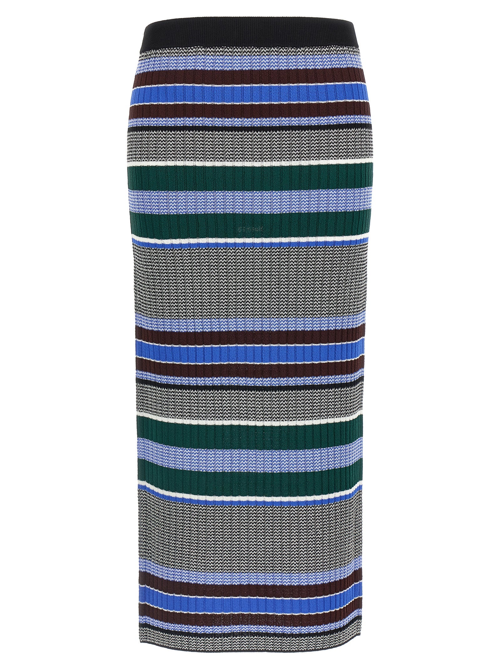 Multicolor Viscose Midi Skirt