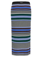 Multicolor Viscose Midi Skirt