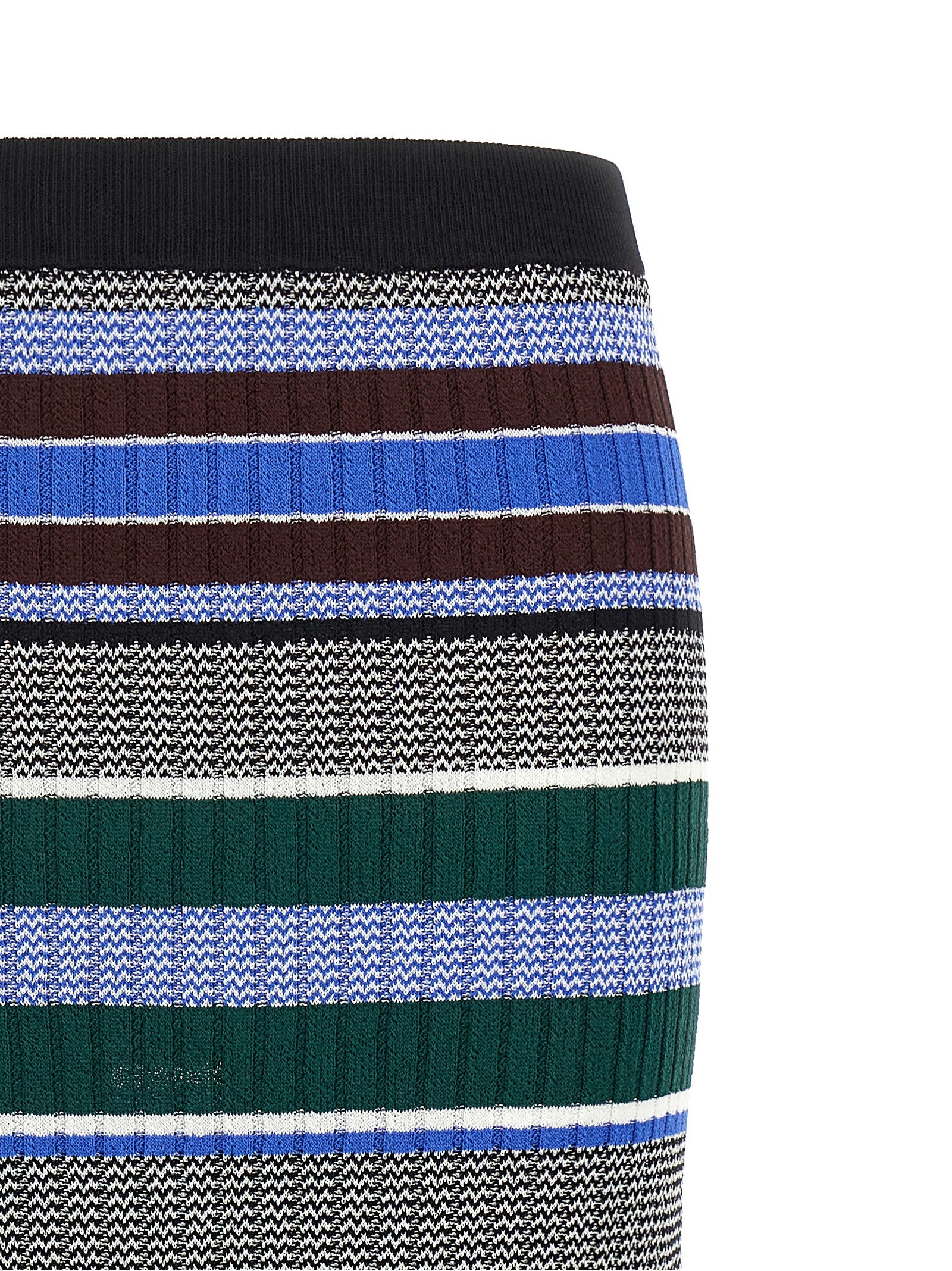 Multicolor Viscose Midi Skirt