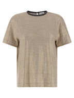 Brunello Cucinelli Multicolor Linen T-Shirt