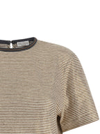 Brunello Cucinelli Multicolor Linen T-Shirt