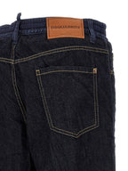 Dsquared² Blue Cotton Straight-Leg Jeans