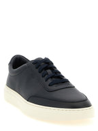 Hugo Boss Blue Cowhide Low Top Sneakers