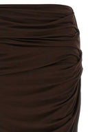 Entire Studios Brown Viscose Mini Skirt