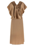 Fabiana Filippi Beige Viscose Midi Dress