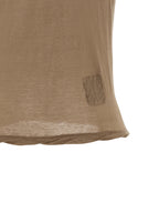 DRKSHDW Beige Cotton Sleeveles T-Shirt