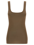 Entire Studios Brown Viscose Sleeveles T-Shirt