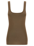 Entire Studios Brown Viscose Sleeveles T-Shirt
