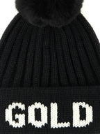 GOLDBERGH Black Marabou Beanie
