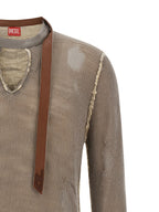 Diesel Gray Cotton Cardigan
