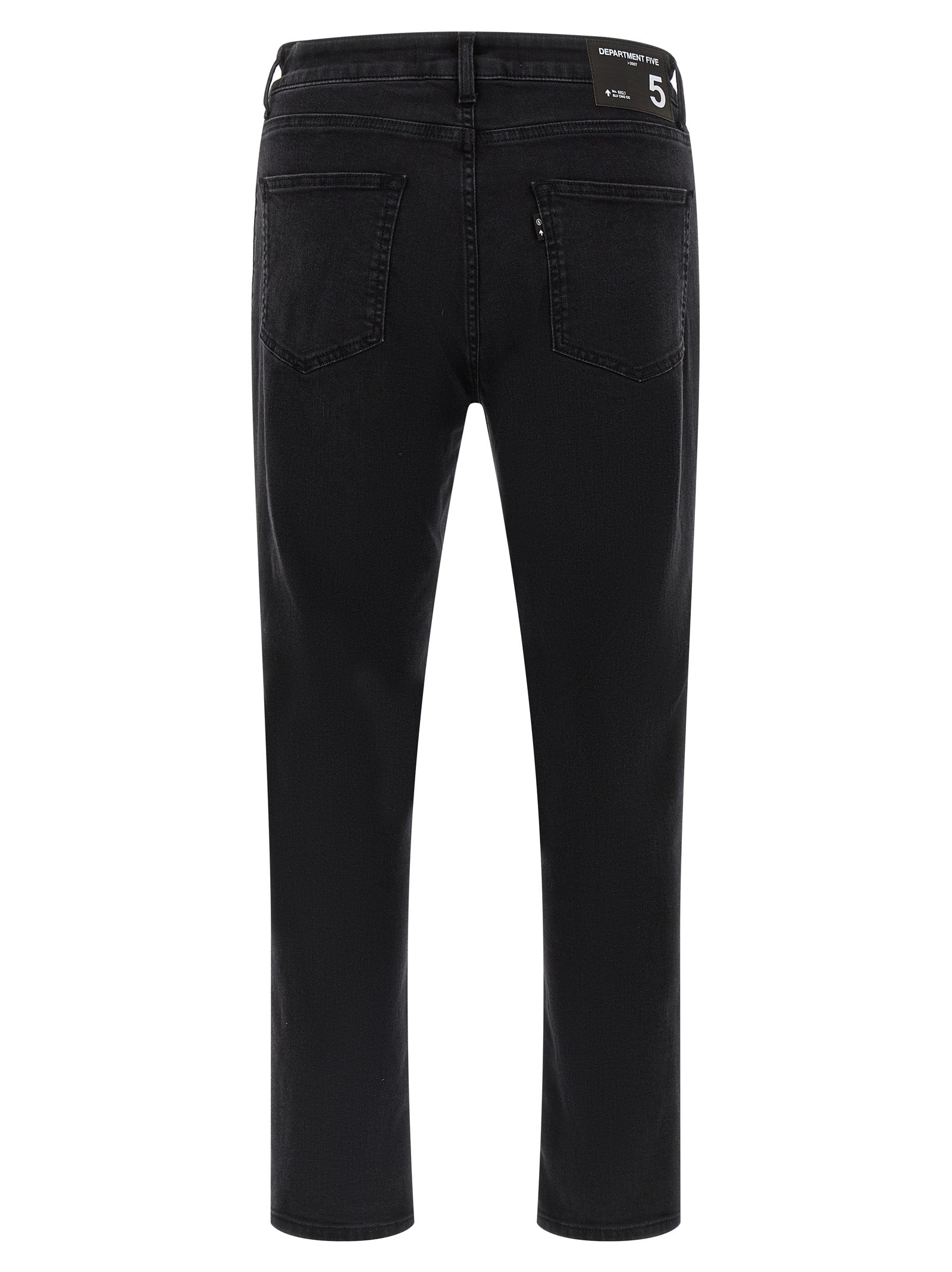Black Cotton Cropped Jeans
