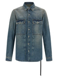 DRKSHDW Blue Cotton Denim Jacket