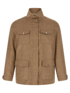 Herno Beige Wool Full-Length Jacket
