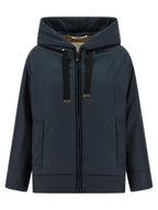 Max Mara Blue Polyester Shell Jacket