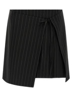 Sportmax Black Virgin Wool Long Skirt