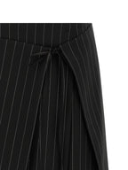 Sportmax Black Virgin Wool Long Skirt