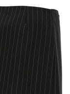 Sportmax Black Virgin Wool Long Skirt