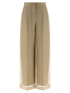 Max Mara Beige Silk Casual Pants