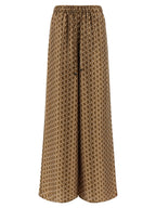 Max Mara Brown Silk Casual Pants