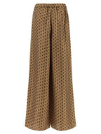 Max Mara Brown Silk Casual Pants