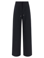 Max Mara Blue Virgin Wool Casual Pants