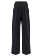 Max Mara Blue Virgin Wool Casual Pants