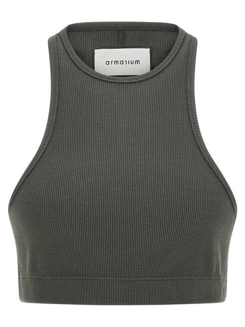 Armarium Gray Cotton Sleeveles T-Shirt