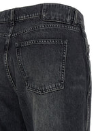 Armarium Black Cotton Straight-Leg Jeans