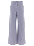Max Mara Purple Cotton Casual Pants