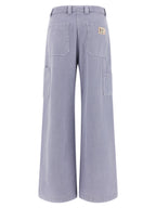 Max Mara Purple Cotton Casual Pants