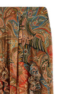 Orange Silk Mini Skirt