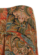 Orange Silk Mini Skirt